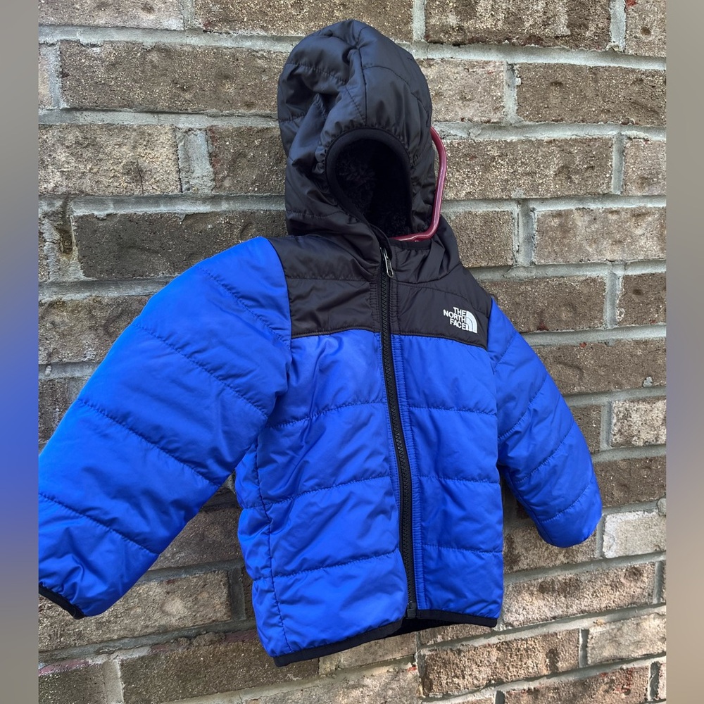 The North Face Kids Blue and Black Puffer Jacket